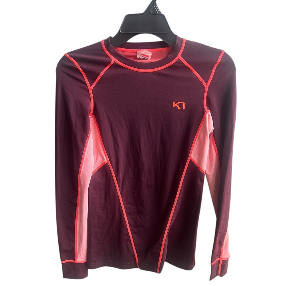 Kari Traa XS wool blend red and pink long sleeve